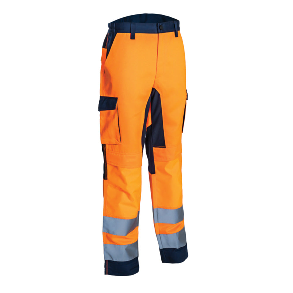 Signalizirajuće zaštitne Hi-viz pantalone HIBANA narančasto-plave