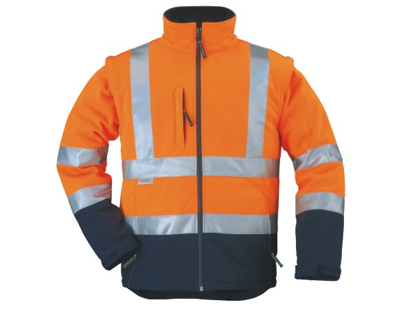 Signalizaciojna jakna softshell STATION narandžasta