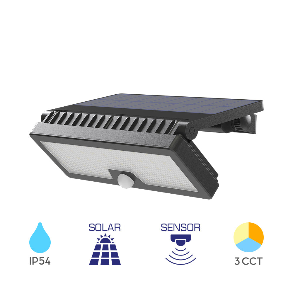 BRY-SOLARIS-W3-CRNA-10W-3U1-IP54-SOLAR-SENZOR LED SVETILJKA