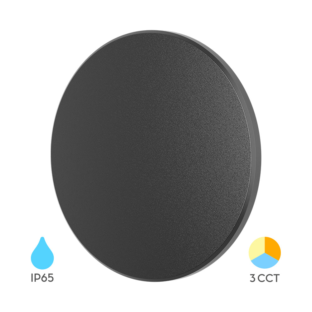 BRY-PALERMO-M-RND-CRNA-12W-3U1-IP65-ZIDNA SVETILJKA