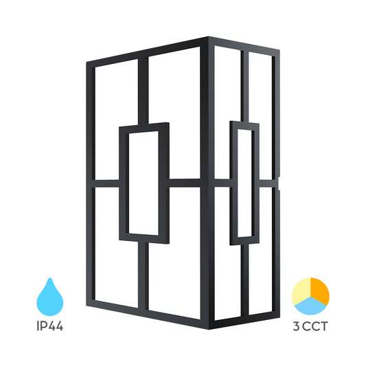 BRY-VENETO-A-KVADRAT-CRNA-20W-3U1-IP44-ZIDNA SVETILJKA