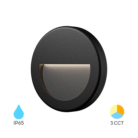 BRY-VEKTA-B-KRUG-CRNA-3W-3U1-IP65-WALL LIGHT