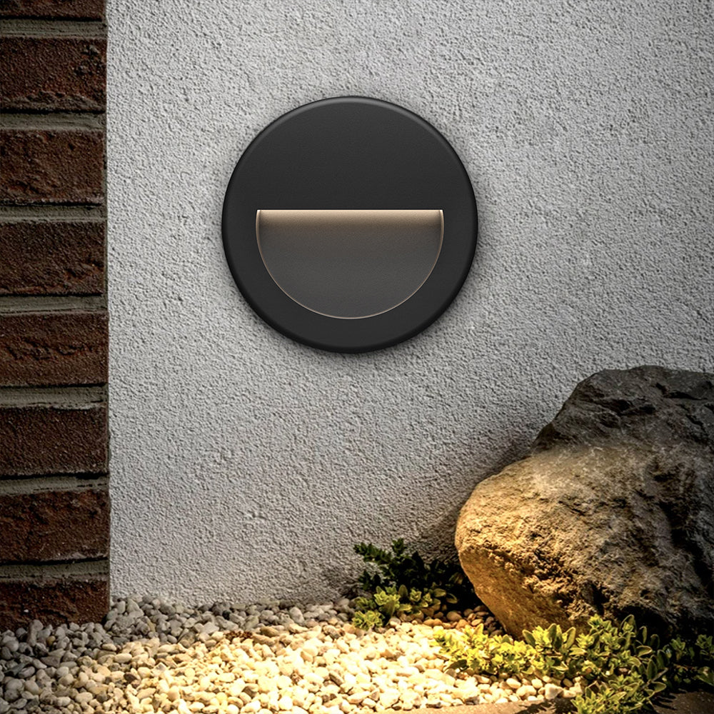 BRY-VEKTA-B-KRUG-CRNA-3W-3U1-IP65-WALL LIGHT