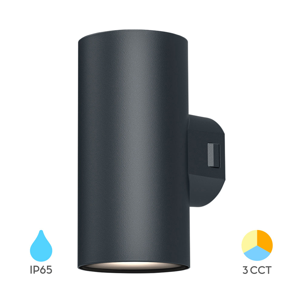 BRY-VEKTA-D-WL.2-SIVA-2x10W-3IN1-IP65-ZIDNA SVETILJKA