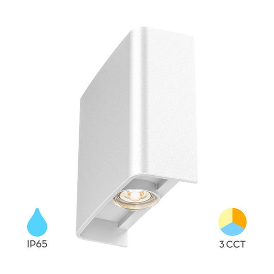 BRY-VECTOR-B-WL-BELA-2x1W-3U1-IP65-ZIDNA BAŠTENSKA SVETILJKA