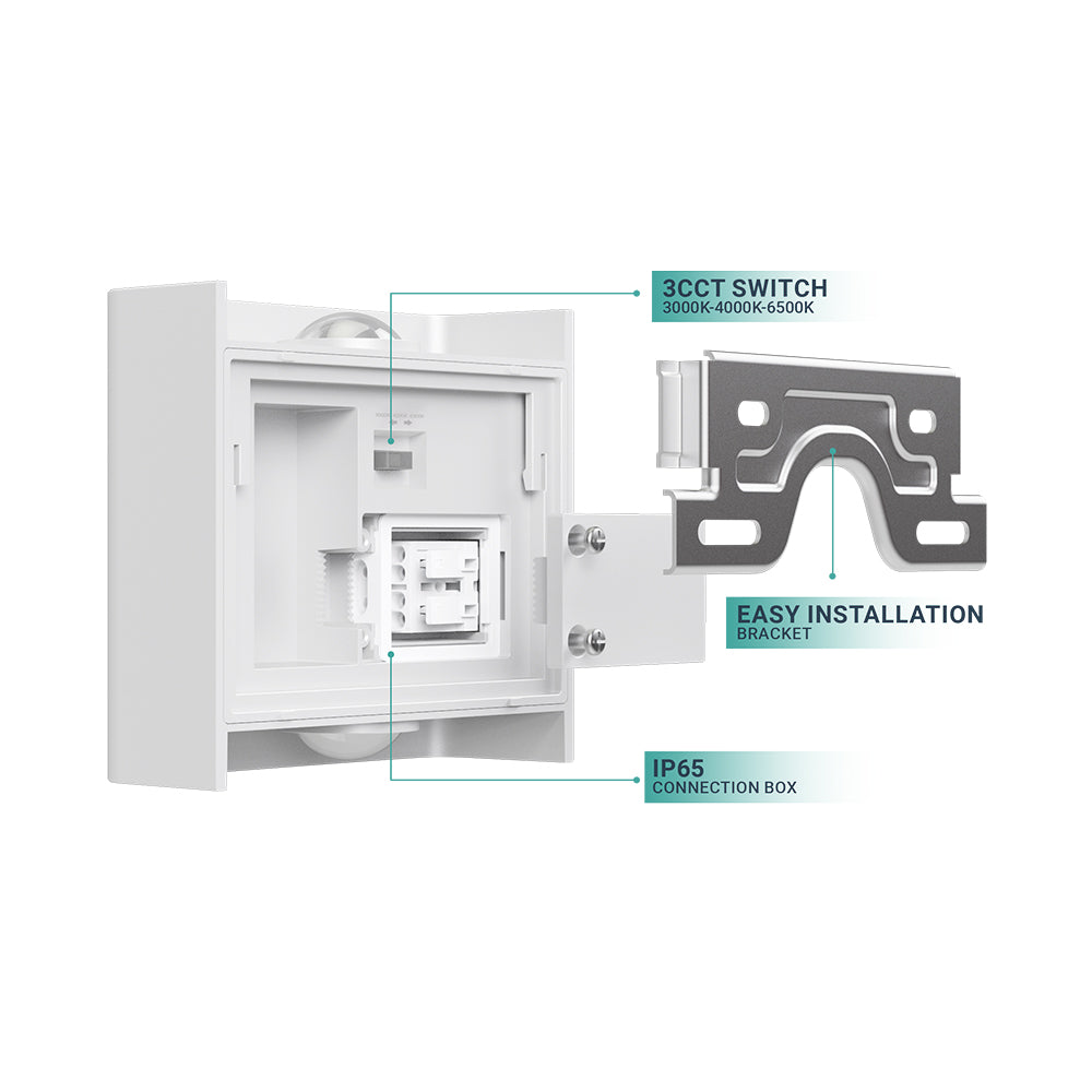 BRY-VECTOR-B-WL-BELA-2x1W-3U1-IP65-ZIDNA BAŠTENSKA SVETILJKA