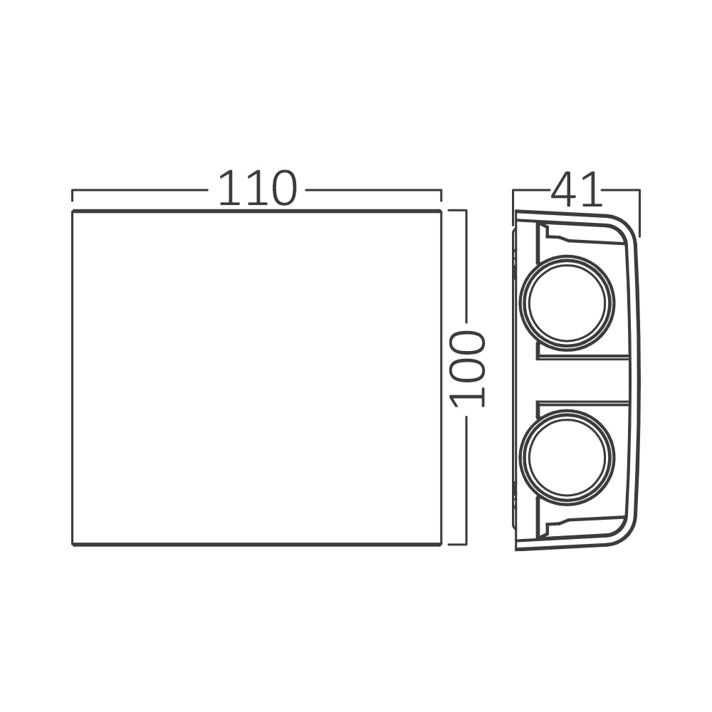 BRY-VECTOR-B-WL-SIVA-4x1W-3IN1-IP65-ZIDNA SVETILJKA