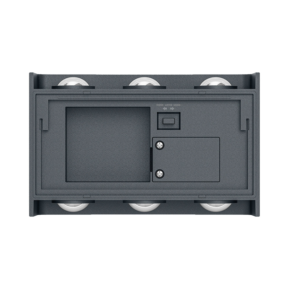 BRY-VECTOR-B-WL-SIVA-6x1W-3U1-IP65-ZIDNA SVETILJKA