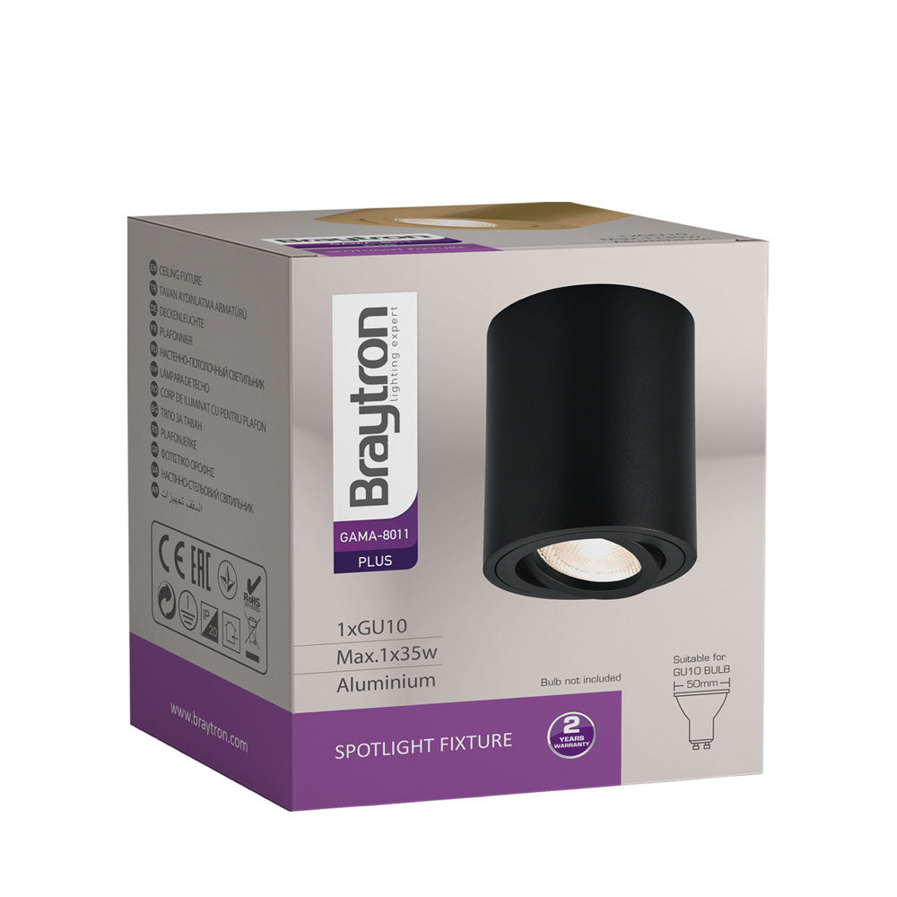 BRY-GAMA-8011-OKRUGLA-CRNA-GU10-ROZETNA-PLAFONSKI SPOT SVETILJKA