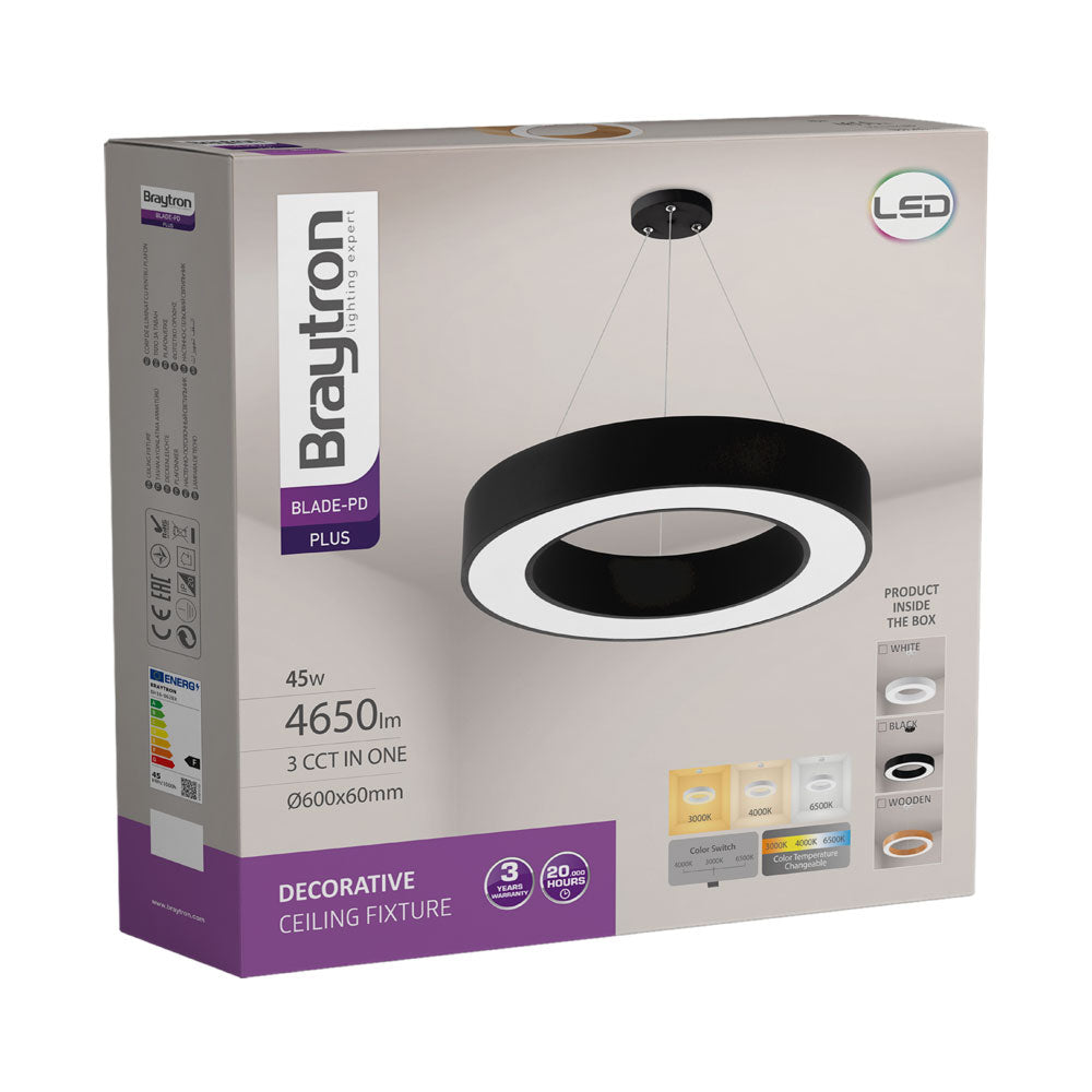 BRY-BLADE-PD-OKRUGLA-CRNA-45W-LED VISILICA SA DALJINSKOM KOMANDOM