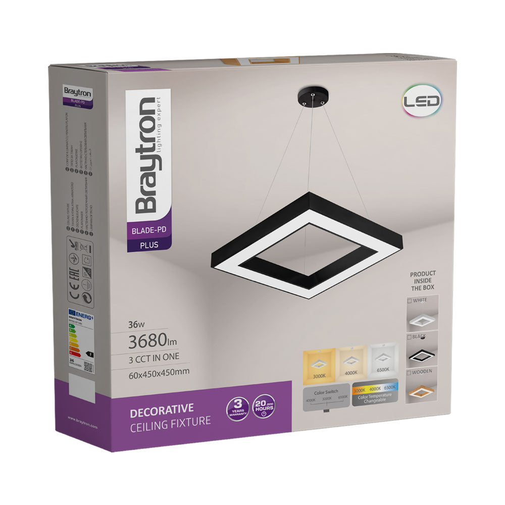 BRY-BLADE-PD-KVADRATNA-CRNA-36W-3U1-VISILICA