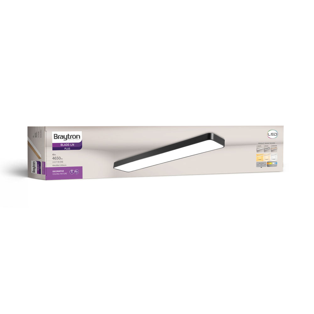 BRY-BLADE-LN-PRAVOUGAONA-CRNA-45W-3U1-LED PLAFONJERA