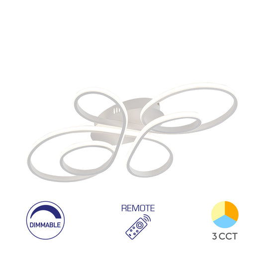 BRY-NELA-SR2-RND-BELA-65W-SA DALJINSKIM-IP20-LED PLAFONJERA