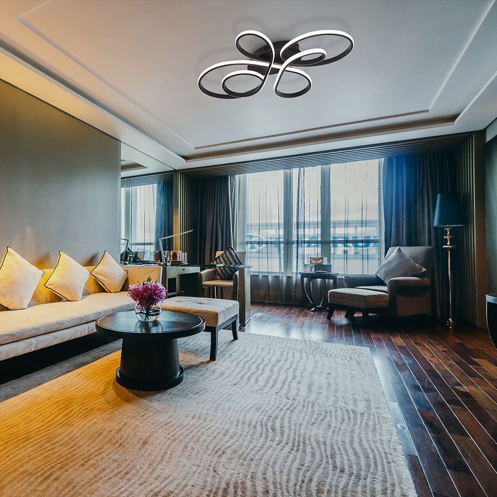 BRY-NELA-SR2-RND-CRNA-65W-SA DALJINSKIM-IP20-LED PLAFONJERA