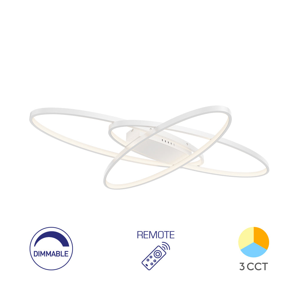 BRY-NELA-SR2-RND-BELA-72W-SA DALJINSKIM-IP20-LED PLAFONJERA