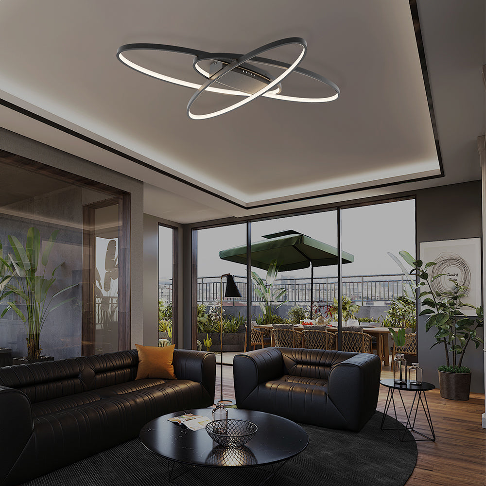 BRY-NELA-SR2-RND-CRNA-72W-SA DALJINSKIM-IP20-LED PLAFONJERA