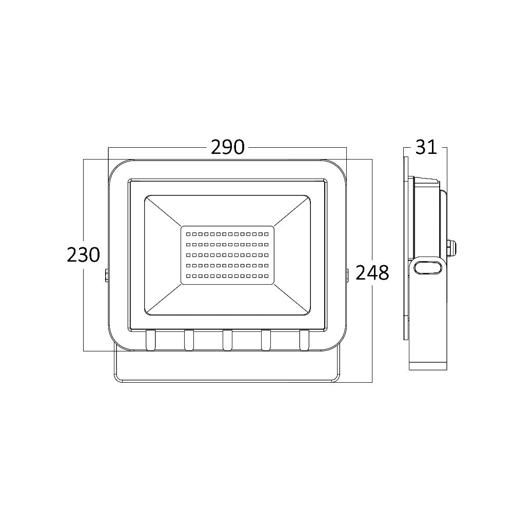 BRY-FLOOD-SD-100W-GRY-3000K-IP65-LED REFLEKTOR