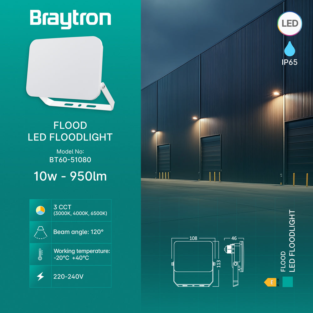 BRY-FLOOD-WF-10W-BELI-3U1-IP65-LED REFLEKTOR