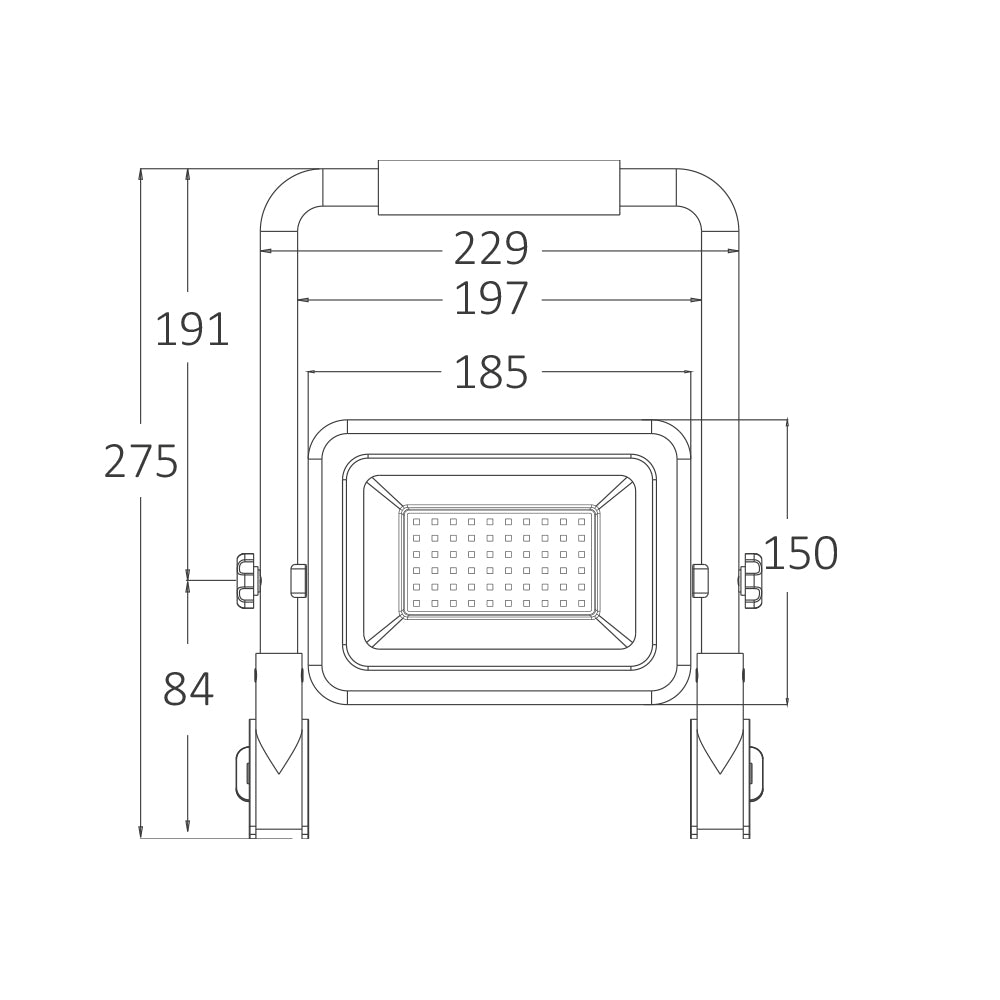 BRY-FLOOD-WL-CRNI-50W-3U1-PRENOSIVI REFLEKTOR