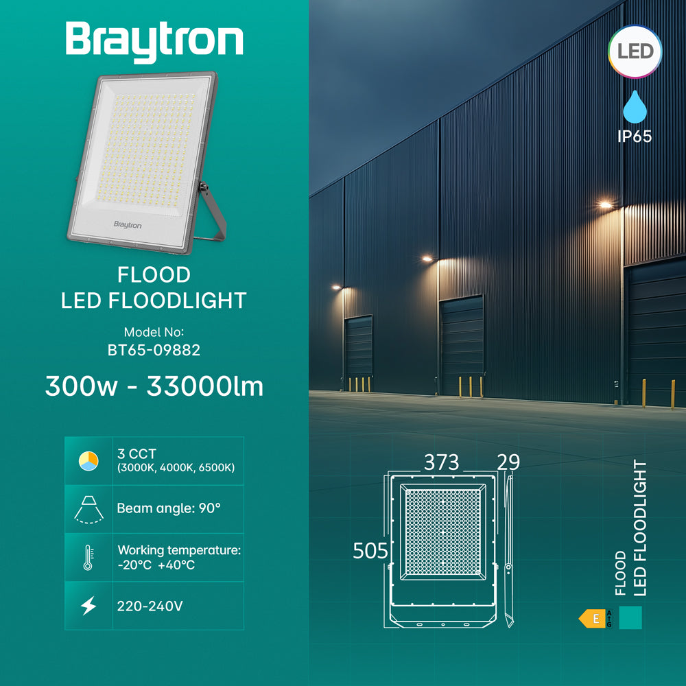 BRY-FLOOD-PF-300W-SIVI-3U1-IP65-LED REFLEKTOR