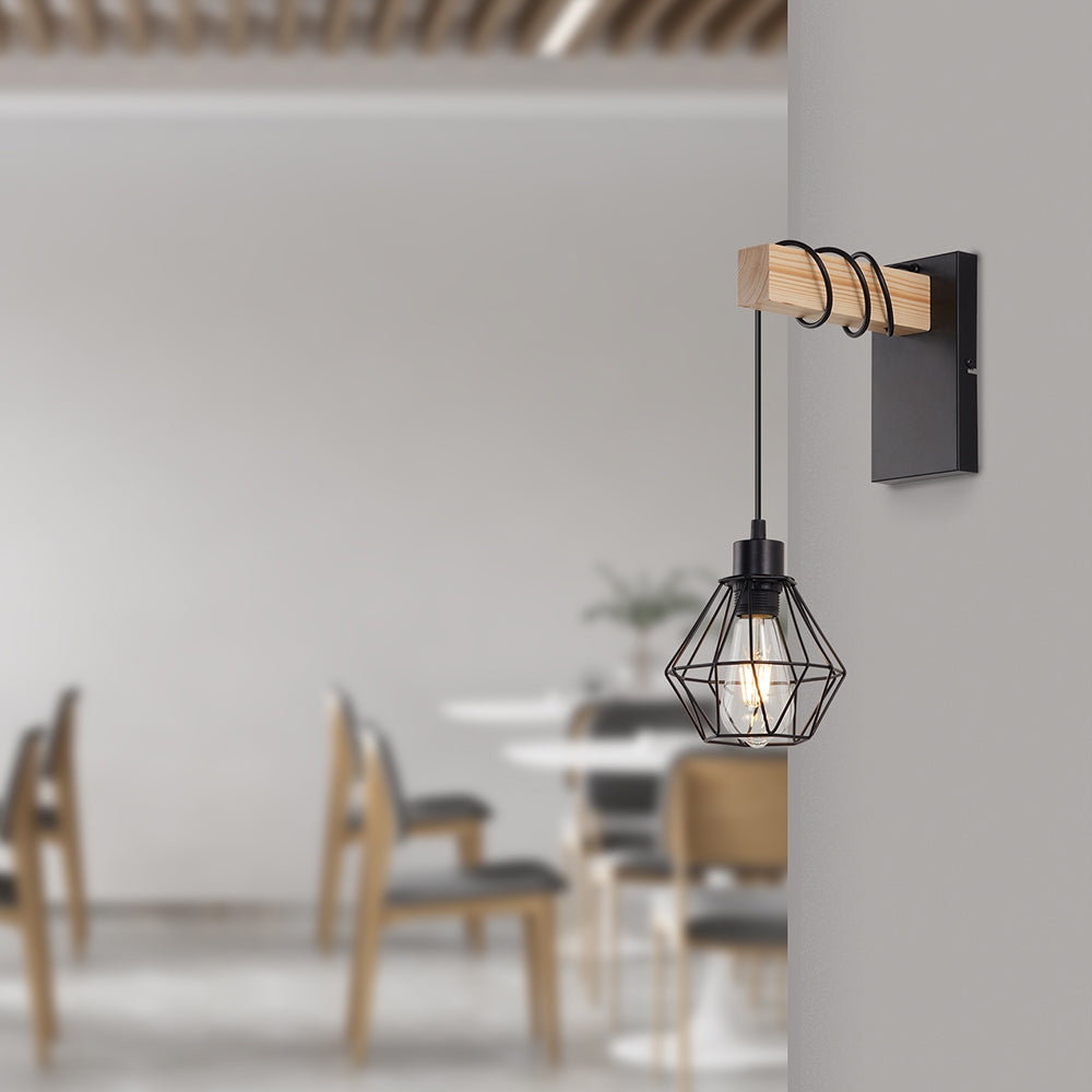 BRY-D002W-1H-1xE27-DRVO-DEKORATIVNA ZIDNA SVETILJKA