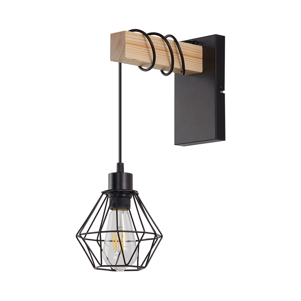 BRY-D002W-1H-1xE27-DRVO-DEKORATIVNA ZIDNA SVETILJKA