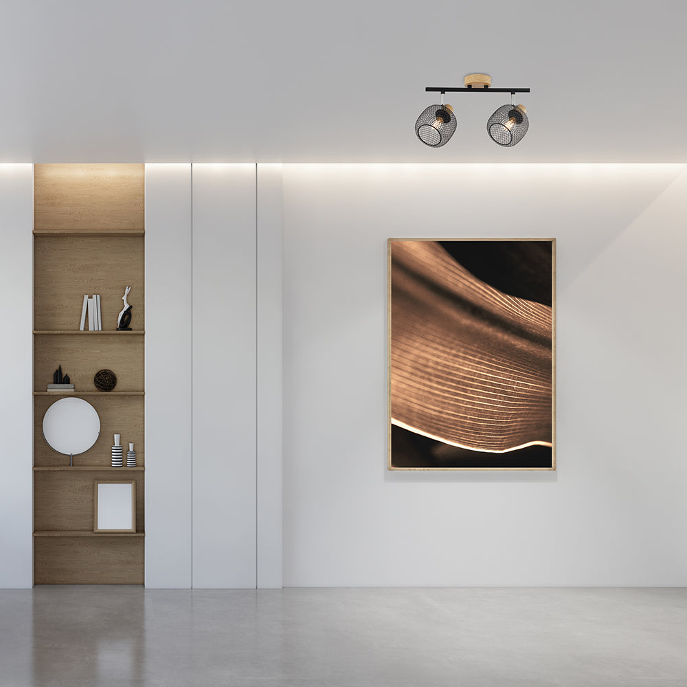 BRY-W001C-2H-2xE14-DRVO-DEKORATIVNA PLAFONSKA SVETILJKA