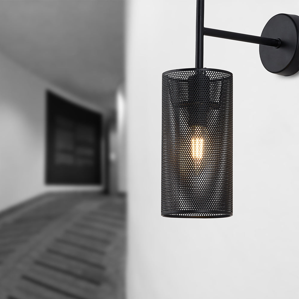 BRY-W002W-1H-1xE14-CRNA-DEKORATIVNA ZIDNA SVETILJKA