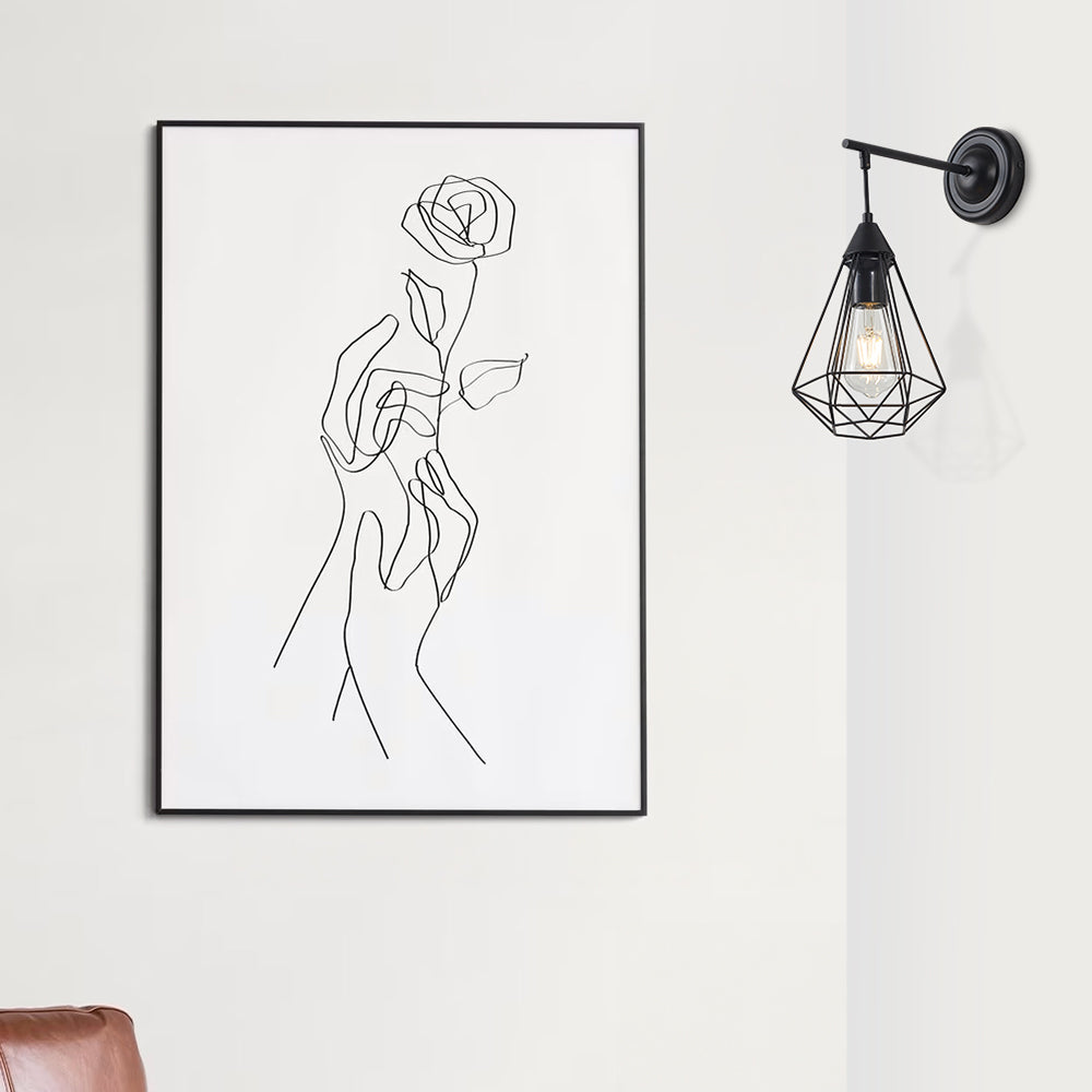 BRY-W003W-1H-1xE27-CRNA-DEKORATIVNA VISILICA