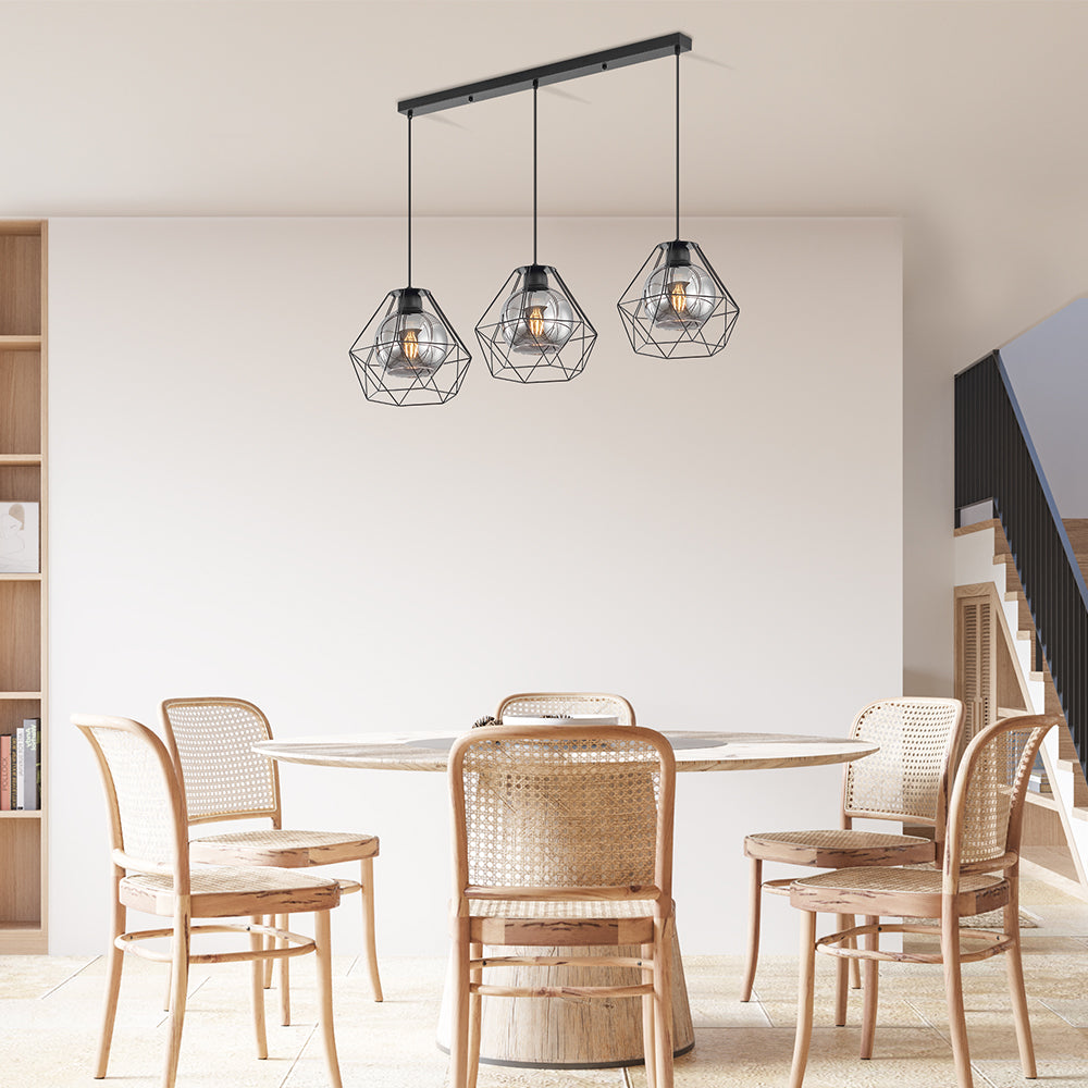 BRY-W004S-3H-3xE27-CRNA-DEKORATIVNA VISILICA