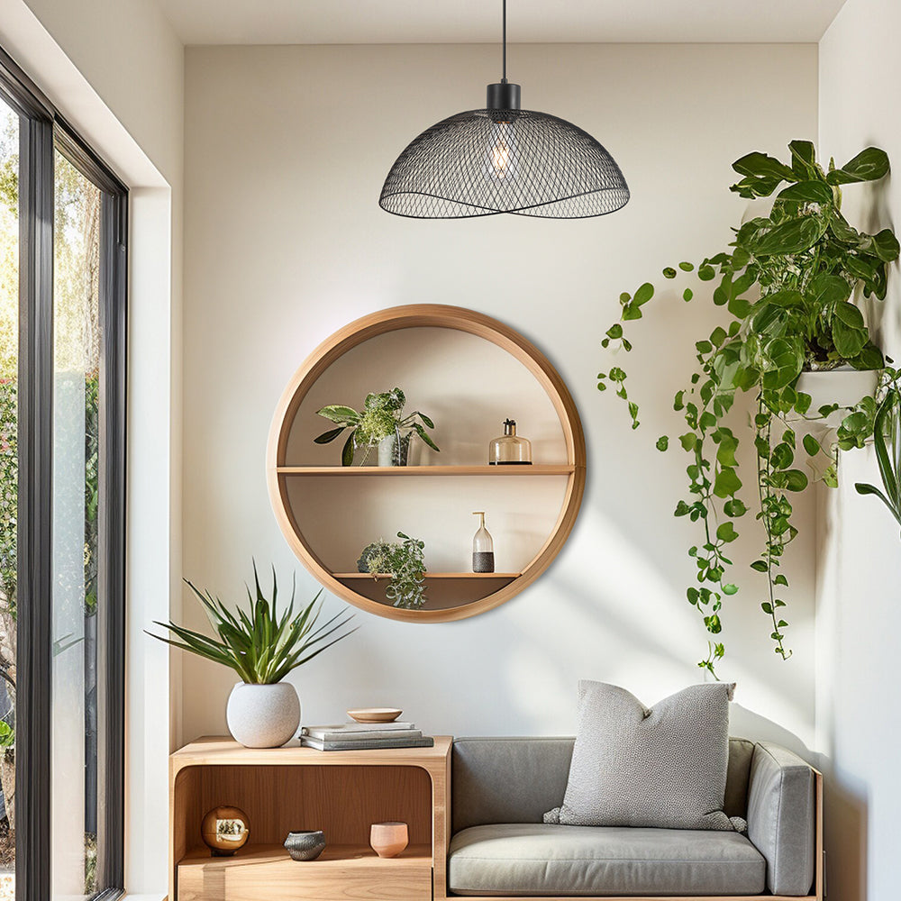 BRY-W006R-1H-1xE27-CRNA-DEKORATIVNA VISILICA