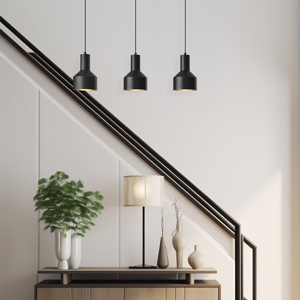 BRY-P001S-3H-1xE27-CRNA-DEKORATIVNA VISILICA