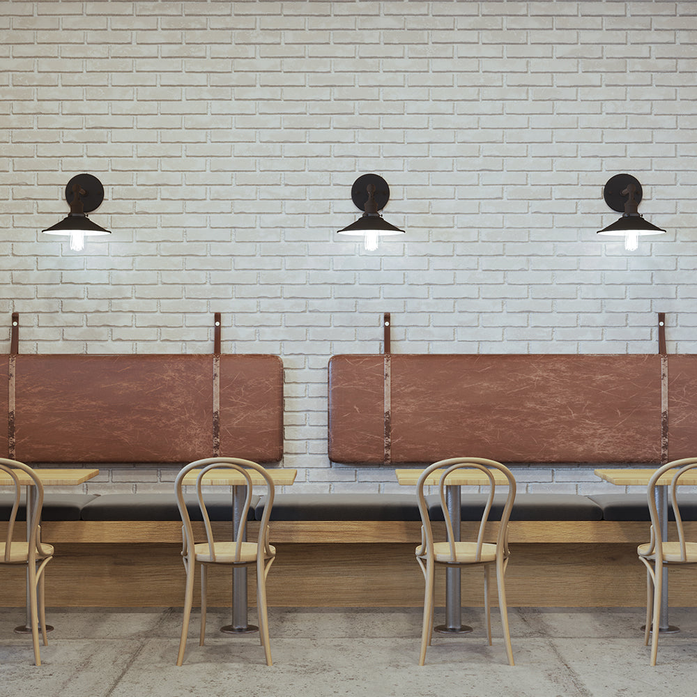 BRY-P004W-1H-1xE27-CRNA-DEKORATIVNA ZIDNA SVETILJKA