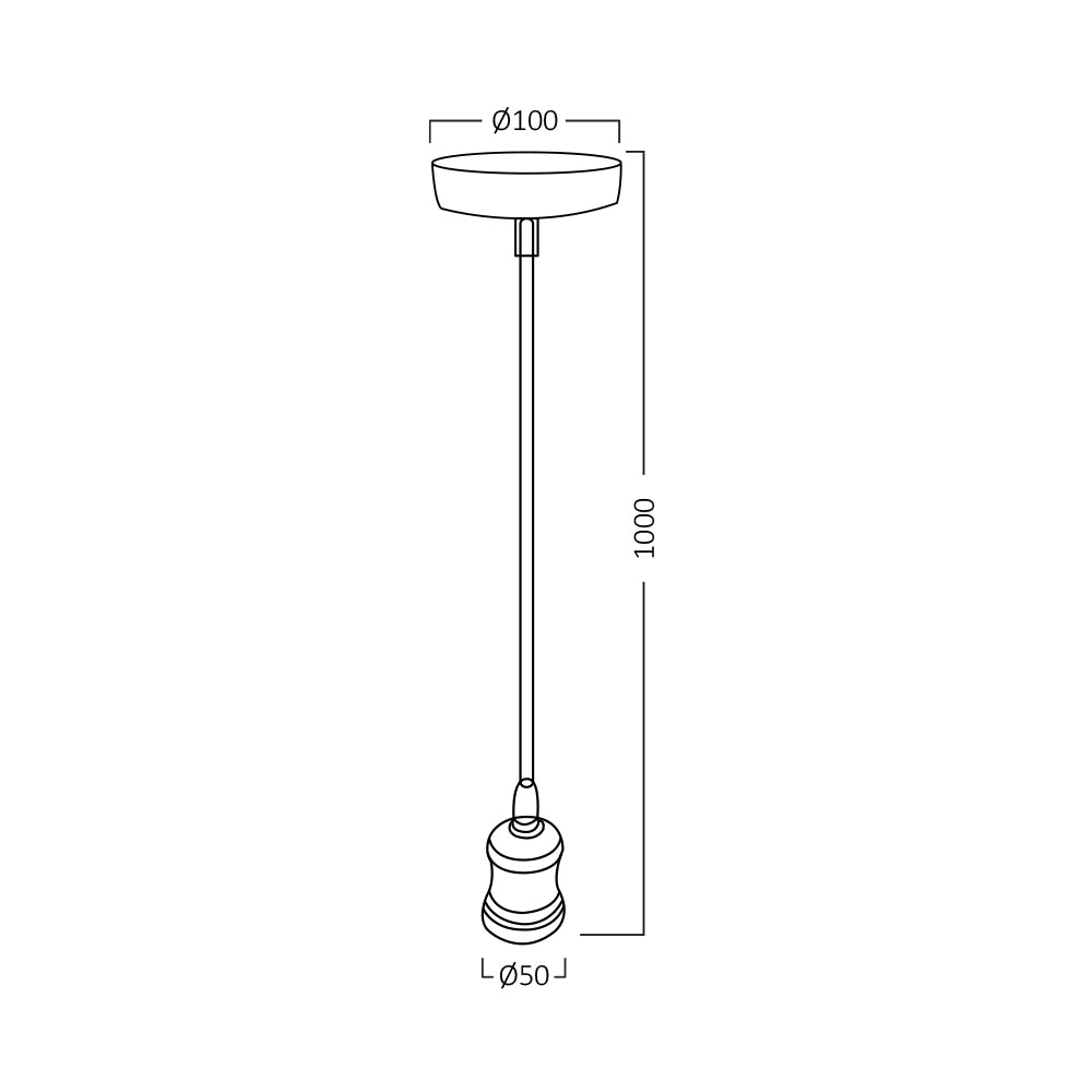BRY-PENDA-E27-1MT-BAKAR-VISILICA