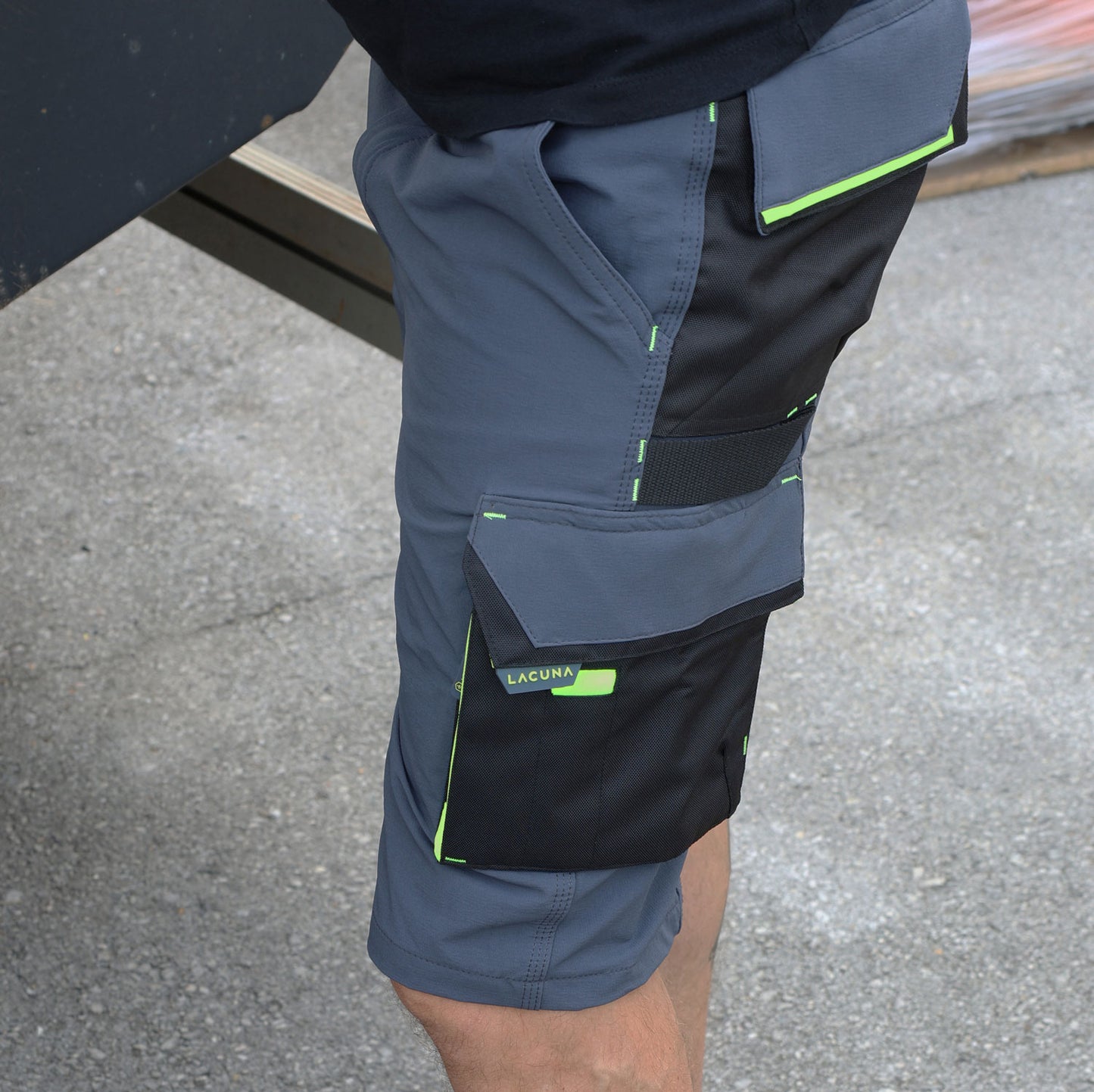 Radne pantalone kratke MOVE FLEX sive