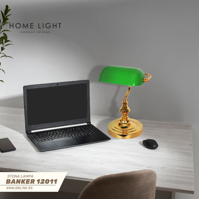 BANKER 12011 STONA LAMPA 1*E27 MESING/ZELENA