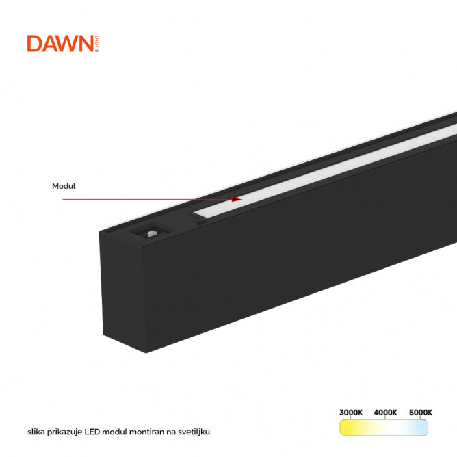 DAWN LED MODUL LT-T-020 1,5M CCT CRNA