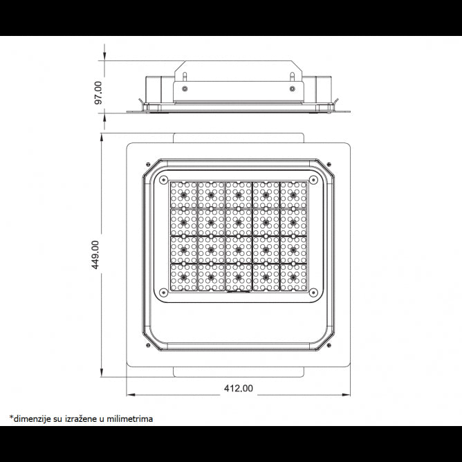 DAWN LED REFLEKTOR BR-FL100W-07K 5000K 13000lm 90° IP65