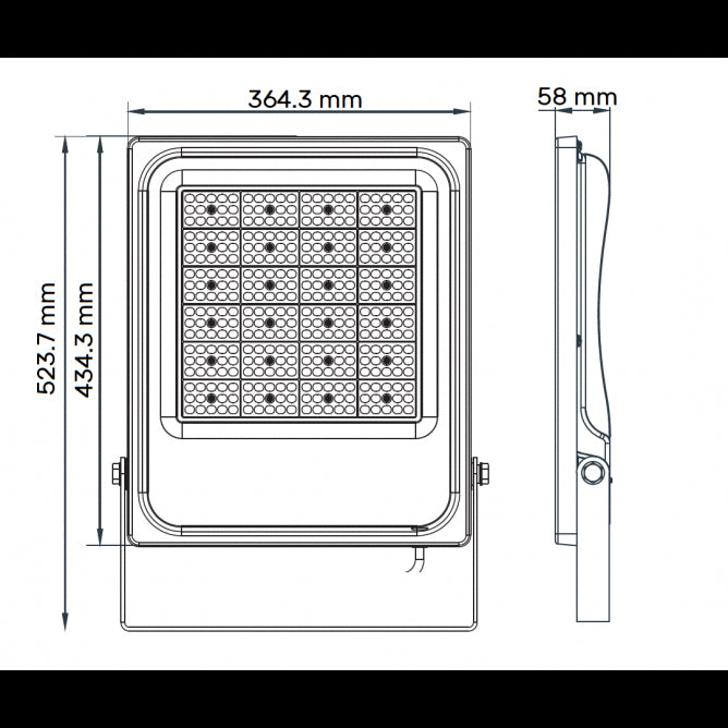 DAWN LED REFLEKTOR BR-FL200W-06 6000K 26000lm 90*120° IP65 MEANWELL