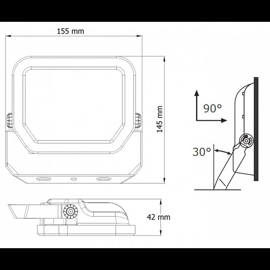 DAWN LED REFLEKTOR BR-FL20W-02 6500K 2200lm 100°  IP65