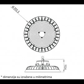 DAWN LED REFLEKTOR HBB-150W 4000K 90° IP65