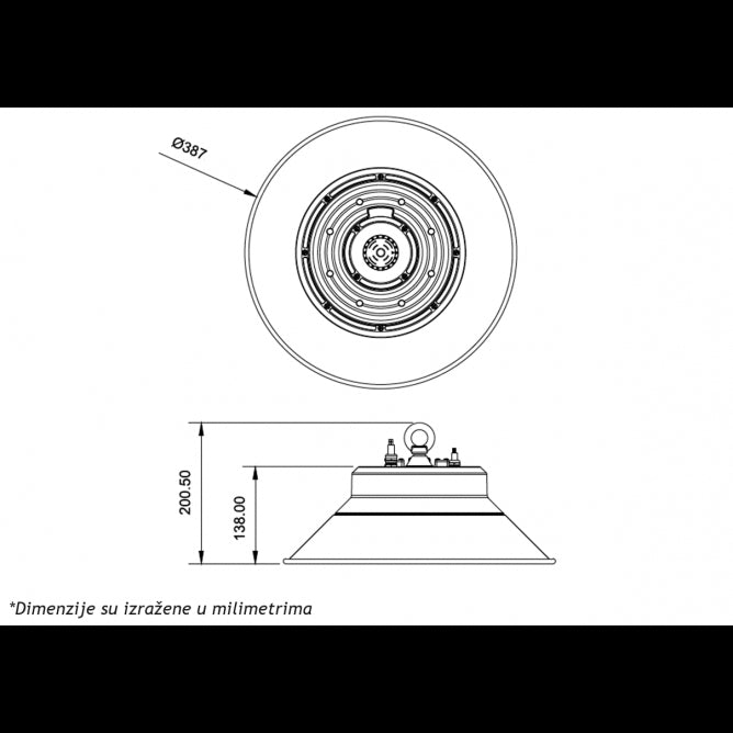 DAWN LED REFLEKTOR RK-HBL80W-02-G16 10400lm 120° IP65