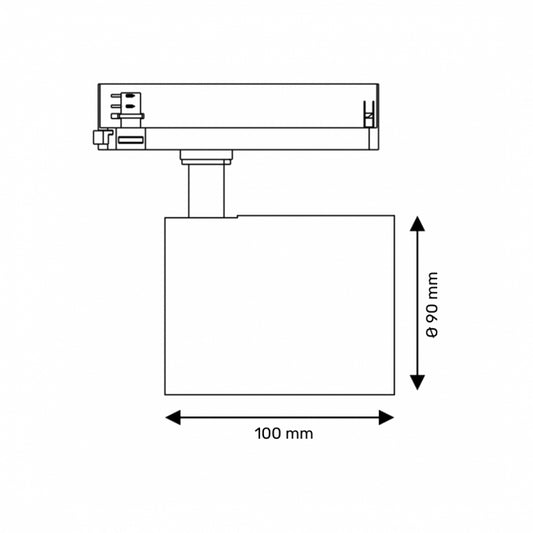 DAWN LED REF SINSKI  XS-22 22W 3000K CRNI TROFAZNI