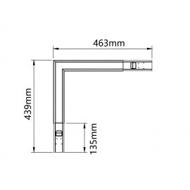 DAWN LED SVETILJKA LL40 L(90°) 21/18/15/12W CCT CRNA