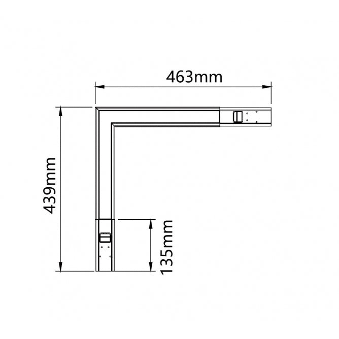 DAWN LED SVETILJKA LL40 L(90°) 21/18/15/12W CCT CRNA