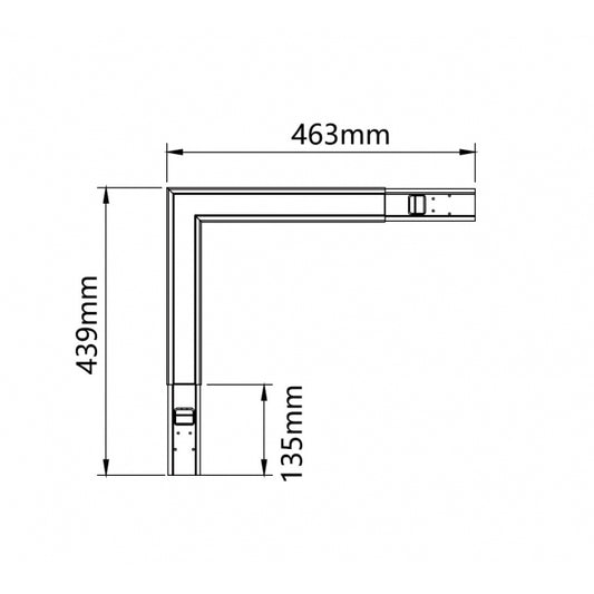 DAWN LED SVETILJKA LL40 L(90°) 21/18/15/12W CCT CRNA