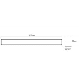 DAWN LED SVETILJKA LT-T-020 33/40/42/45W  CCT CRNA 1,2 met