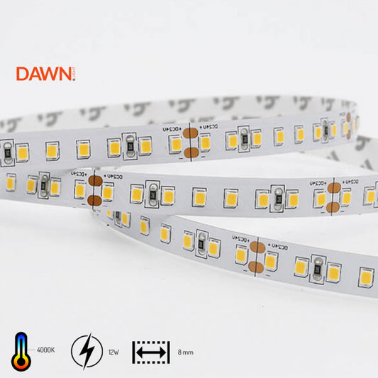 DAWN LED TRAKA HL 2835-120-NW 12V IP20 (5met, 12W/m, 8mm)