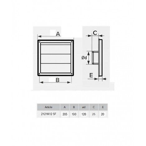 ERA ZALUZINA 2121K12,5F SIVA (KRZ)