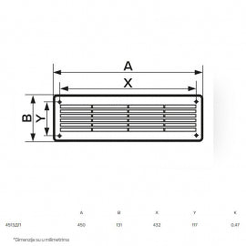 ERA ZALUZINA 4513DP BELA (450x131 mm)
